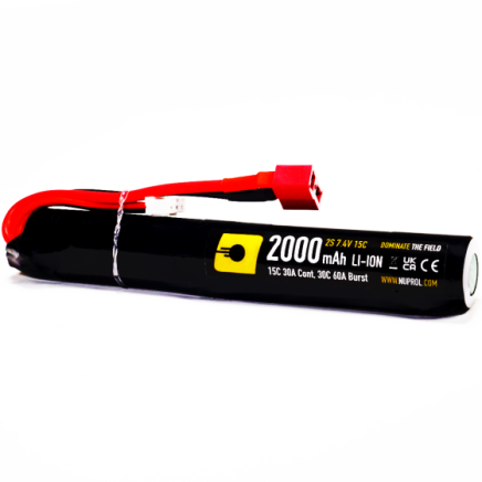Nuprol 7.4v 2000mAh 15C LI-Ion Stick Battery - Deans Connector