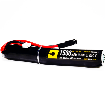 Nuprol 7.4v 1500mAh 20c LI-Ion Stick Battery - Mini Tamiya Connector