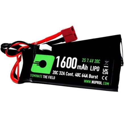 Nuprol 7.4v 1600mAh 20C Li-Po Nunchuck Battery - Deans Connector