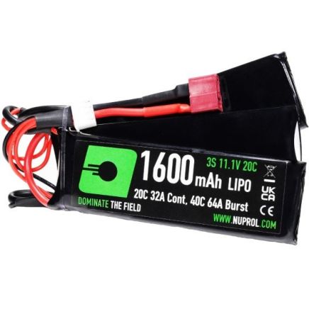 Nuprol 11.1v 1600mAh 20C Li-Po Nunchuck Battery - Deans Connector