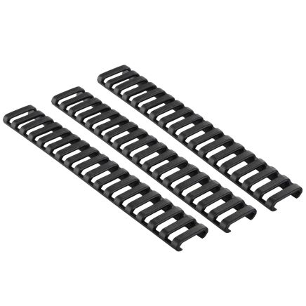 Ergo 18 Slot Low Profile Rail Ladder Rail Covers (3 Pack) - Black