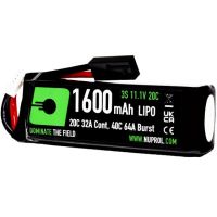 Nuprol 11.1v 1600mah Flat Stick LiPo Battery